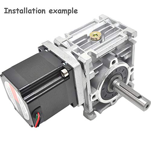 Worm Gear Gearbox NMRV-030 Speed Reducer Ratio 80:1 for Stepper Motor