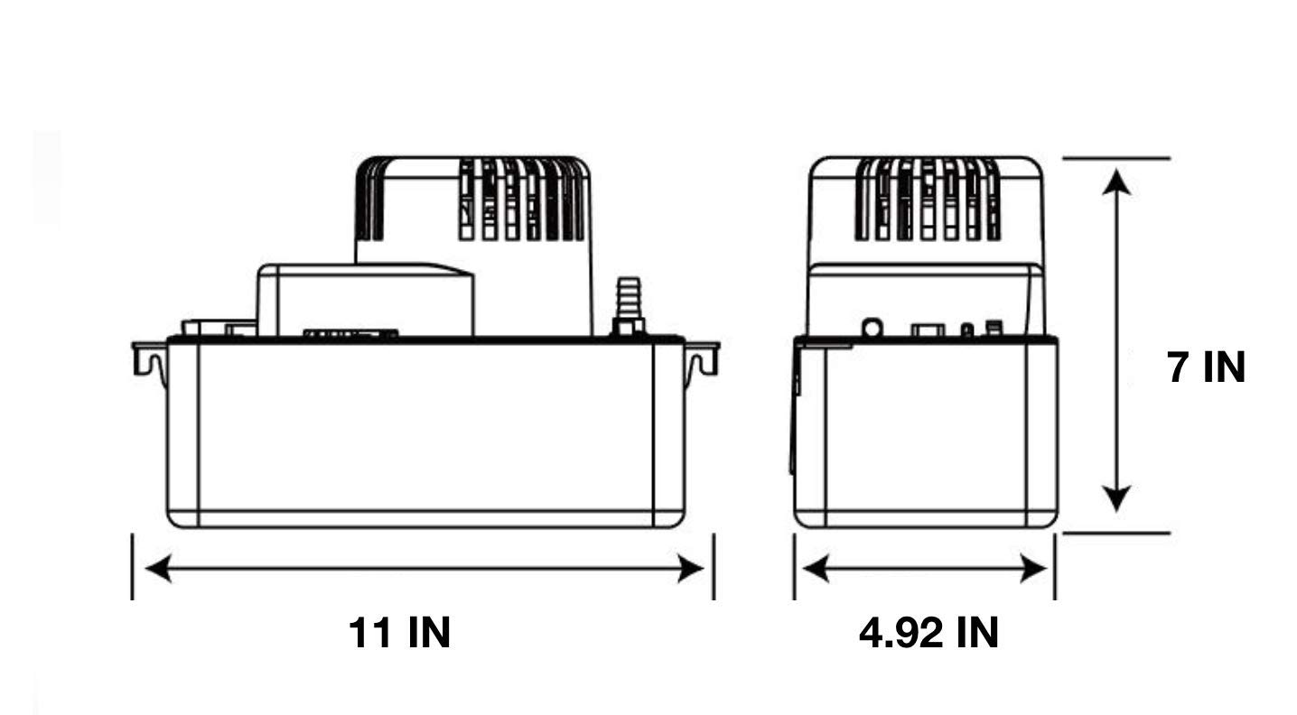 Condensations Overflow for Dehumidifier AC 115V Air Conditioner