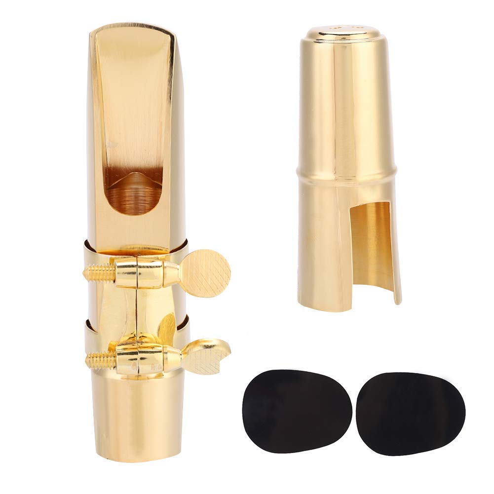 Alto Sax Mouthpiece Saxophone 8C Mouthpiece with Cap Pads for Alto Saxophone Saxophone Parts