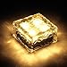 Frosted Glass Brick Paver Garden Light(1 unit ), 4 LED, IMAGE Waterproof Ice Cube Rocks Solar light for Outdoor Path Road Square Yard, Warm White