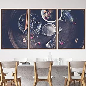 signwin 3 Piece Framed Canvas Wall Art Drinks...