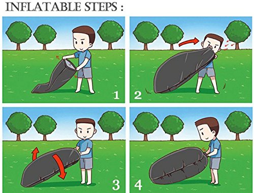 FR Outdoor Sports Air Sofa Lay Bag Adult Camping Banana Sleeping Bag Waterproof Lazy Sofa Air (Pink)