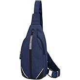 WATERFLY Medium Crossbody Sling Backpack Anti Theft Backpack for Traveling Chest Shoulder Bag