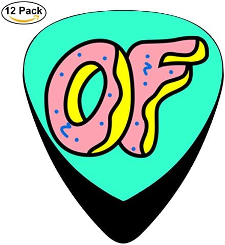 Odd_Future_logo Guitar Picks 12-Pack Celluloid Paddles Plectrums 0.46mm/ 0.71mm/ 0.96mm for Print Customized Guitar Bass Musical Instruments