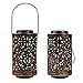 SUNWIND Solar Decorative Lanterns Outdoor - Solar Lanterns Outdoor Hanging 2 Pack Solar Hollow Lights Solar Powered Garden Decorative Table Lights for Patio Garden Backyard