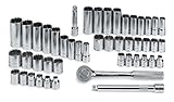 SK 94547-12 47 Piece 3/8-Inch Drive 12 Point Standard and Deep Socket Set with 20 Piece 1/4-Inch to 7/8-Inch and 24 Piece 6-Millimeter to 19-Millimeter Assortments