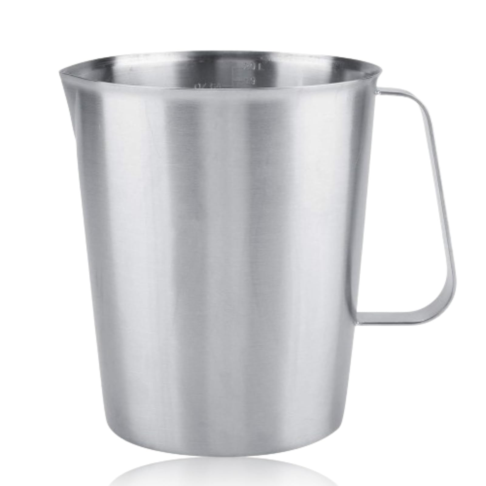 Measuring Cup, 2L Stainless Steel Measuring Jug Milk Frother Jug Metal Melting Pot Milk Frothing Pitcher with Scale for Home