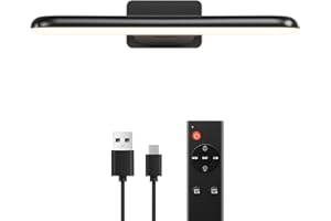 NARUNDREN Picture Light, Rechargeable Picture Lights for Wall with Remote, 300 LM, Brightness Dimmable, Art Light for Poster,