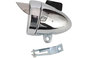 Retro Style Vintage Bicycle LED Headlight, Chrome Retro Lamp, Wide Viewing Angle