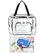 JAVOedge 3 Piece PVC Clear Toiletry / Cosmetic / Storage Travel Bag Set with Handle, Zipper Closure