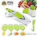 Mandoline Slicer,Asscom Vegetable Slicer,Vegetable Cutter,Cheese Slicer,Vegetable Julienne Slicer with Grade Stainless Steel Blades,1 Kitchen V Slicer+1 Vegetable Brush+1 clean brush, 4-Blade Slicer