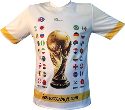 BESTSOCCERBUYS.COM Soccer World Cup 2018 Russia Qualifiers Country Flags Soccer Jersey (Extra Large)