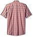 Wrangler Authentics Men’s Short Sleeve Plaid Woven Shirt, Mecca Orange, L