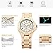 Bewell W116B Mens Wooden Watch with Date Day Luminous Hands Lightweight Retro Wrist Watch (Maple Wood)