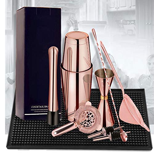 LTLWSH 8-Teiliges Boston Cocktailshaker/Cocktail Mixer Set 2 gewichtete Cocktail Shaker, Barsieb-Set, Doppeljigger… – Bild 3