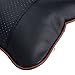 Leeko 2PCS Car Neck Pillow, Comfortable Soft Breathable Leather Car Head Neck Rest Cushion Relax Neck Support Headrest Pillows for Car Seat Travel and Home, Black