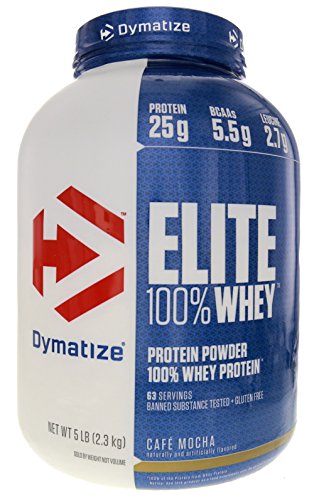 Dymatize Nutrition Elite Whey Protein Powder, Cafe Mocha, 5.04 Pound Dymatize Nutrition Elite Whey Protein Powder, Cafe Mocha, 5.04 Pound