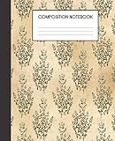 Composition Notebook: Vintage Ephemera Pattern College Ruled Notebook Lined School Journal
