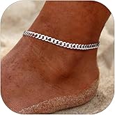 PROSILVER 925 Sterling Silver Ankle Bracelets For Women, Stylish Chain Anklets, Summer Beach Jewelry, 8.6-10.6 Inch Adjustable, Come with Box