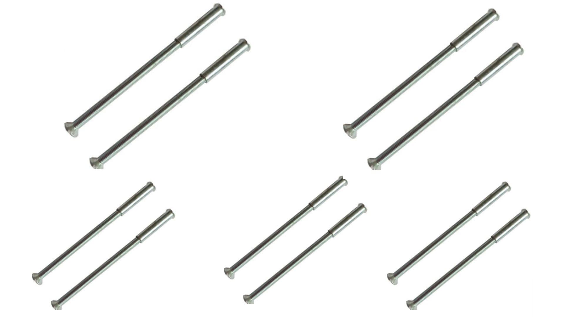 Pack of 8 M3 Door Handle Screws Silver Bolt Connecting Sleeve Male to Female for Doors Handles, Knobs Escutcheons and Others