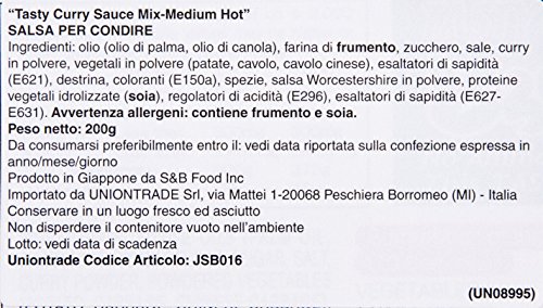 S & B Tasty Curry Sauce Mix, Med/Hot, 7-Ounce Units (Pack of 10)