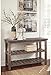 Ashley Furniture Signature Design - Vennilux Sofa/Console Table - 2 Shelves - Vintage Casual - Grayish Brown