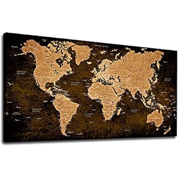 Vintage World Map Wall Art Bedroom Living Room Decoration 20