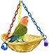 1914 Basket Swing Bonka Bird Toys Bamboo Colorful Chew Swing Hanging Parrot Quaker Parrotlet Budgie