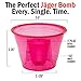 Da Bomb Cups 150 Pack Disposable Jager Bomb Cups. Measure Two Part Bomber Shot Glasses for Great Taste Every Time! Throw a Great Party with Recipe Card & 4 Colors to Impress Guests!