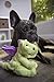 goDog Bubble Plush Dragons Squeaky Dog Toy, Chew Guard Technology - Lime, Small