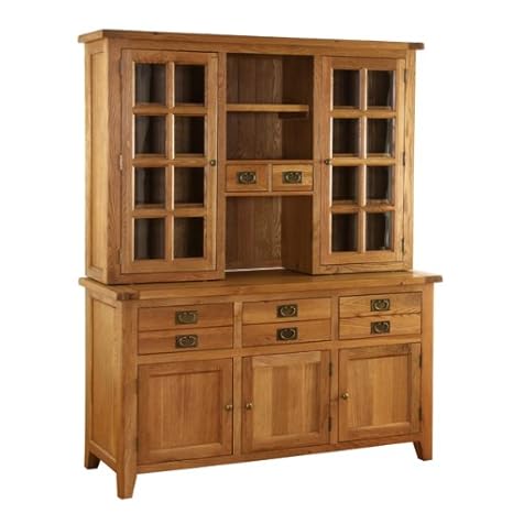 Vancouver Premium Dresser Base With Glazed Top And Bevelled Glass