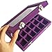 VANCORE Velvet Glass Jewelry Ring Display Organizer Box Tray Holder Earrings Storage Case for Women