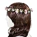 Flower Headband Garland Crown Festival Wedding Hair Wreath Boho Floral Headband (Pink-01)