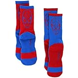 Marvel Spider-Man Boys 2 pack Athletic Crew Socks (Little Kid/Big Kid/Teen/Adult)