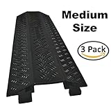 Drop Trak Cable & Hose Protector - Medium - Black - 3 Pack