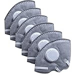 Dust Mask Speder Particulate Respirator Mask with Valve N95 5 Layer Filter Adjustable Length Disposable Mouth Mask in Pack(6) …