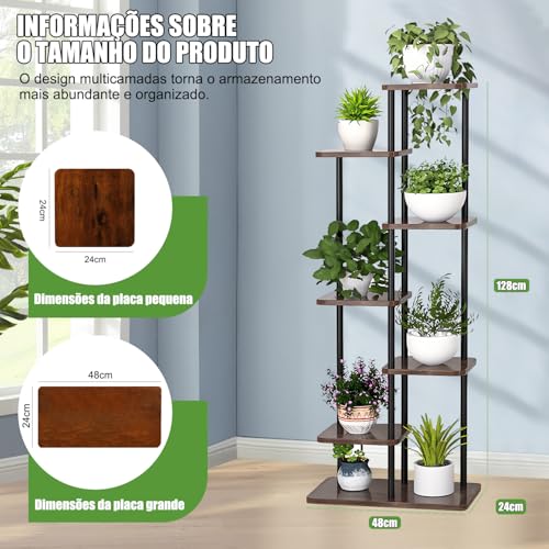 Estante para Plantas, Suporte para Plantas, Suporte Alto para Flores, Prateleira para Plantas, Suporte para Plantas Chao
