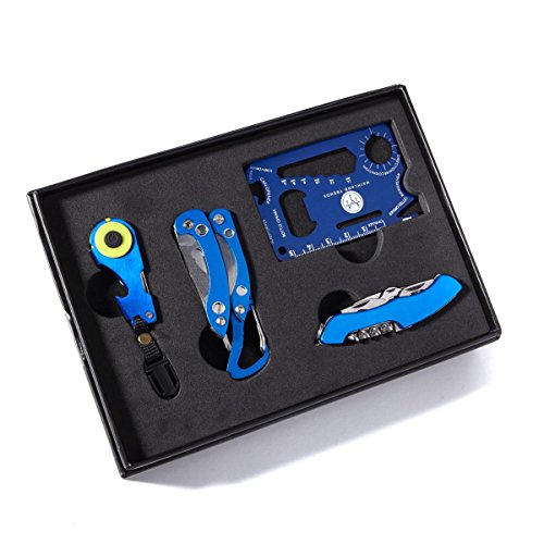 Click Here to See More Images Compact 4 piece 39 Function Tool Set with Gift Box - Blue