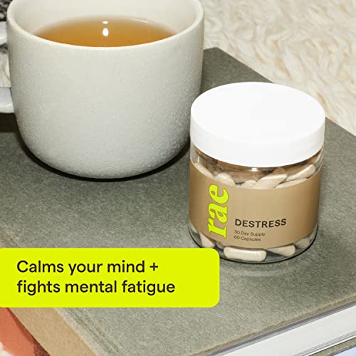 Rae Wellness DeStress Capsules Natural Stress Support Supplement with