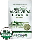 Biofinest Aloe Vera Powder (Aloe barbadenis) - 100% Pure Antioxidants Superfood - USDA Certified Organic Kosher Vegan Raw Non-GMO- Skin Health Hair Care - for Smoothie Beverage (4 oz Resealable Bag)
