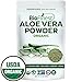 Biofinest Aloe Vera Powder (Aloe barbadenis) - 100% Pure Antioxidants Superfood - USDA Certified Organic Kosher Vegan Raw Non-GMO- Skin Health Hair Care - for Smoothie Beverage (4 oz Resealable Bag)