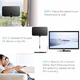 woeita Firmrock TV Aerial 50 Miles Digital Ultra Thin HDTV DVB-T2 12 ft Cable view 4