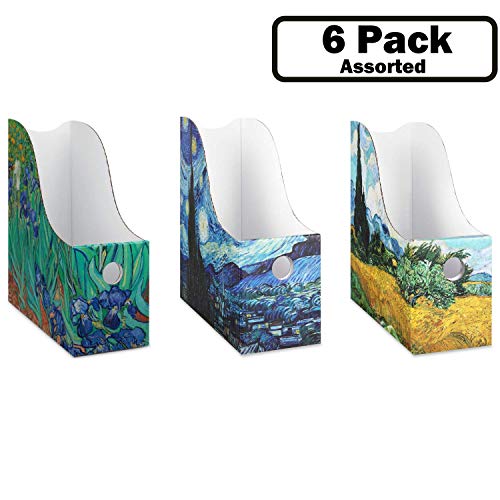 Dunwell Magazine File Holders (6 Pack, Impressionist Art), Decorative