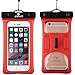 uFashion3C [Floating] Waterproof Cell Phone Case Dry Bag Pouch [With Headphone Jack,Armband,Lanyard] for iPhone 6,6S,6 Plus,6S Plus, Samsung Galaxy S8,Plus,S7,S6,Edge,Note 3,4,5,8, LG G5,G6 (Red)