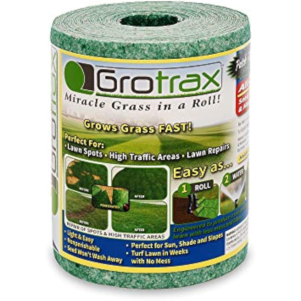 Patch N Repair YearRound Green Grass Seed Mixture Mat Roll Great For