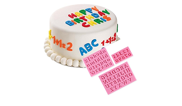 Bazaar Honana 3Pcs Letras y Números Fondant Cake Molds ...