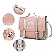 ECOSUSI Women Briefcase Vintage Crossbody Messenger Bag PU Leather Satchel Purse, Pink
