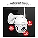 Jennov Wireless Security IP Camera, HD 1080P Wireless WiFi PTZ Camera 4X Zoom Home Video CCTV Surveillance Dome Camera Outdoor IR Night Vision with Pre-Installed 32G Micro SD Card