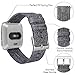 EZCO Bands Compatible with Fitbit Versa/Versa 2 / Versa Lite, Woven Fabric Breathable Watch Strap Quick Release Replacement Wristband Accessories Compatible Versa Smart Watch Women Man