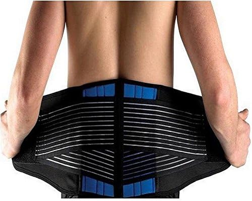 YAOXI Premium Treasures Lumbar Lower Back Brace Support Belt with Dual Adjustable Straps and Breathable Mesh Panels for Spine Protection Sciatica,Scoliosis or Herniated Disc (4X-Large/50-54 inches)